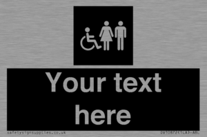 Custom information: black panel disabled female and male